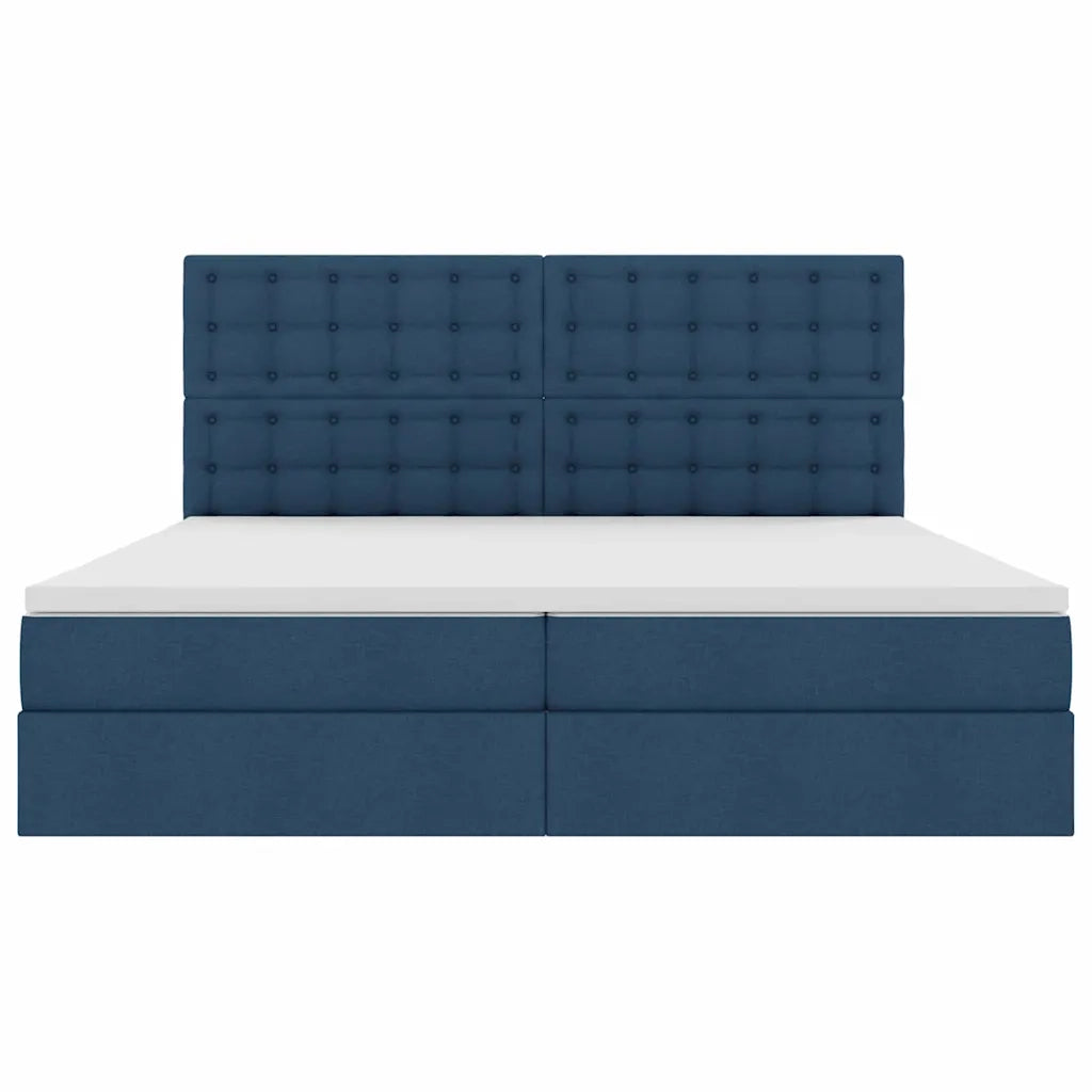 Letto con contenitore e LED con led Blu 200 x 200 cm Poliestere