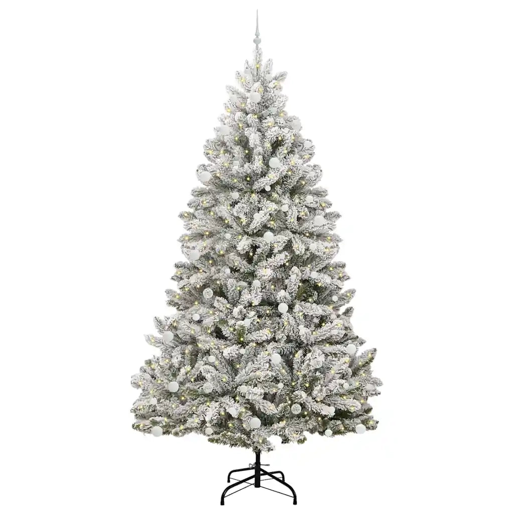 Albero di Natale artificiale con 300 LED Verde e Bianco 270 cm 3395778