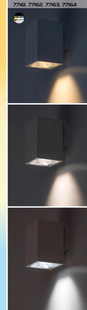 Applique esterna quadrata bianca LED 9W CCT IP65 Rabalux Urfa