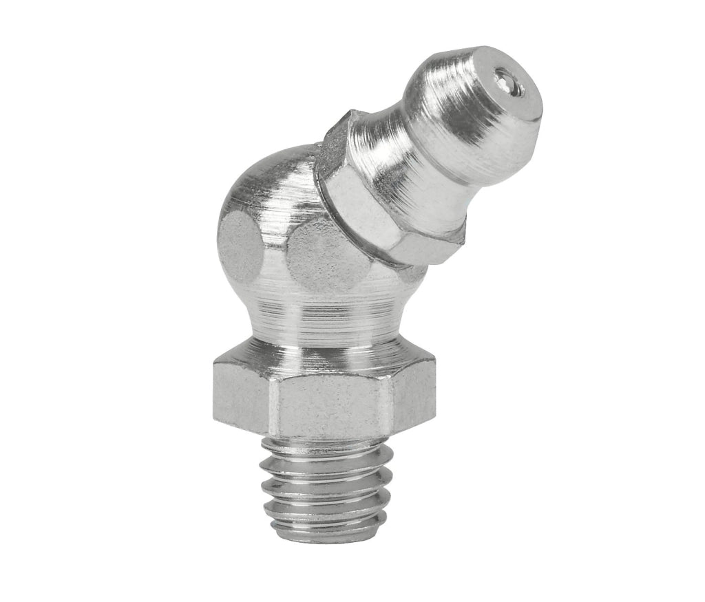 INGRASSATORE TIPO HYDRAULIK A 45  ° 'BLISTER' M6x1 - 10 pezzi- PRESSOL