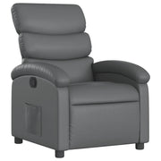 Poltrona | Sedia Relax Reclinabile Grigia in Similpelle