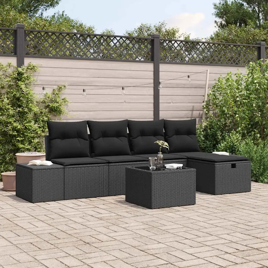 Set di divani con cuscino 5 pcs polyrattan