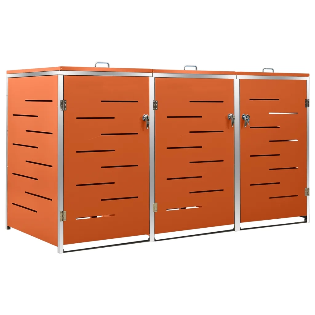 Copribidone per Spazzatura Singolo 69x77,5x112,5cm Acciaio Inox 149564