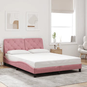 Giroletto senza Materasso Rosa 140x200 cm in Velluto