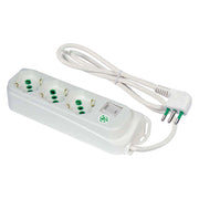 MULTIPRESA CON INTERRUTTORE 'ECO RELIFE' 3 uscite / spina 2P+T 10A - bianca  - FANTON