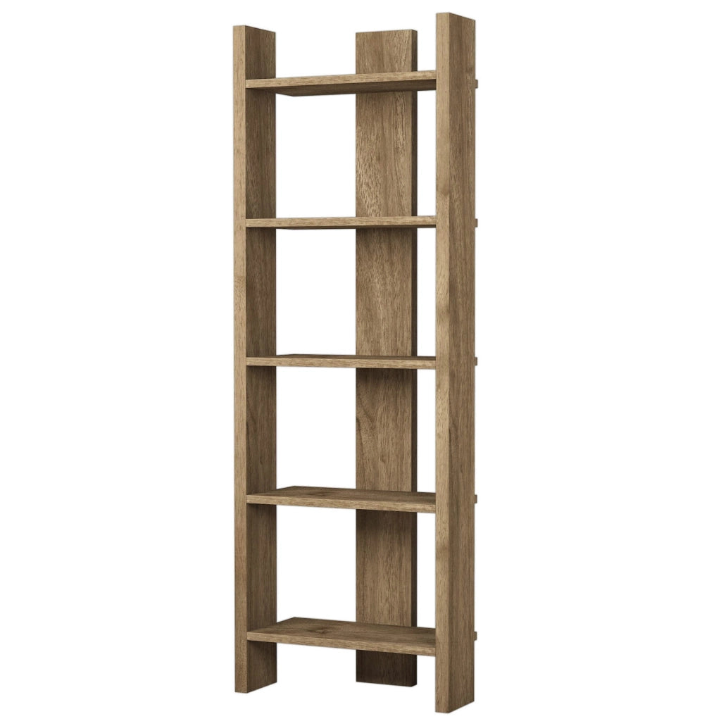 Libreria in legno "Virba" - 52 x 22 x 149 cm - Noce