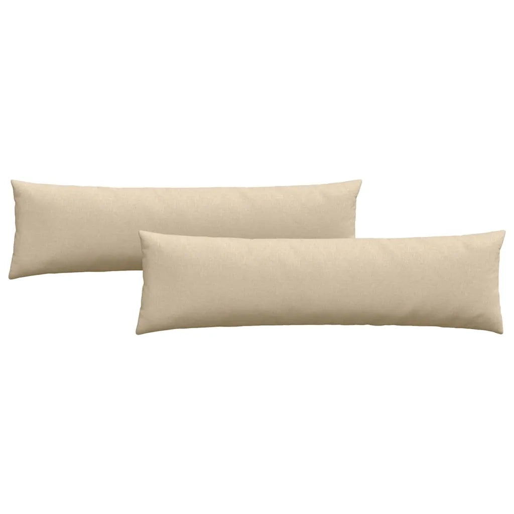 Cuscini da Divano 2 pcs Crema 145 x 40 cm Tessuto 42013832