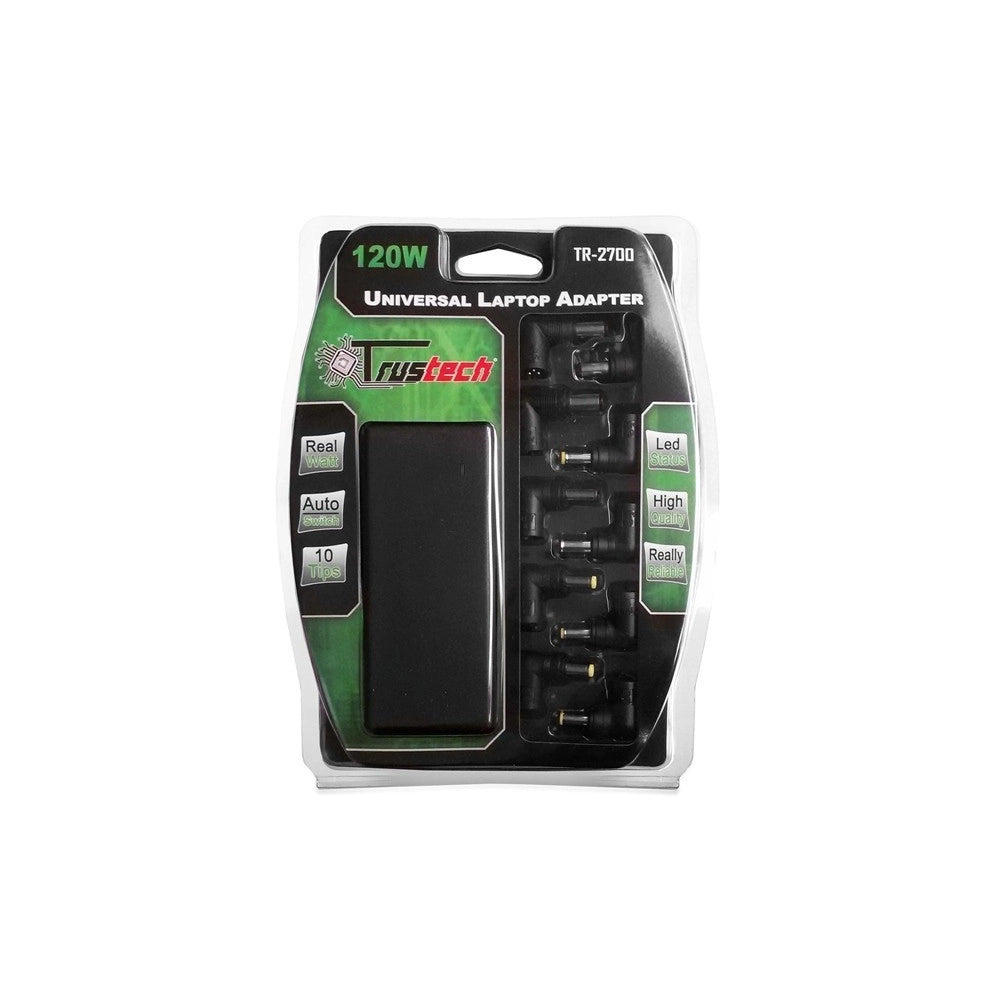 Trade Shop - Alimentatore Universale Per Notebook 120w Settaggio Automatico Trustech -