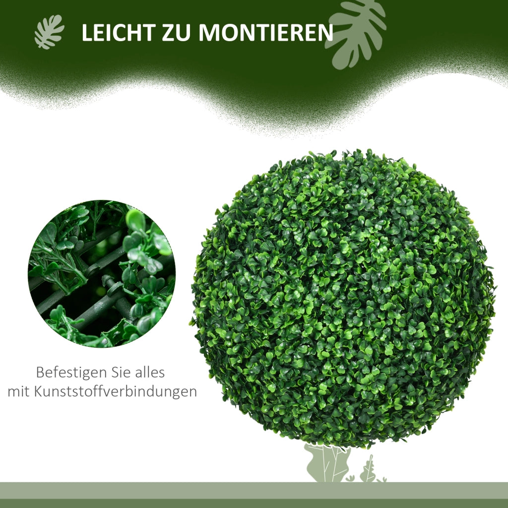 2 Palle di Bosso Artificiali ¨C Zephmum ¨C Verde, UV Resistente, per Interni ed Esterni