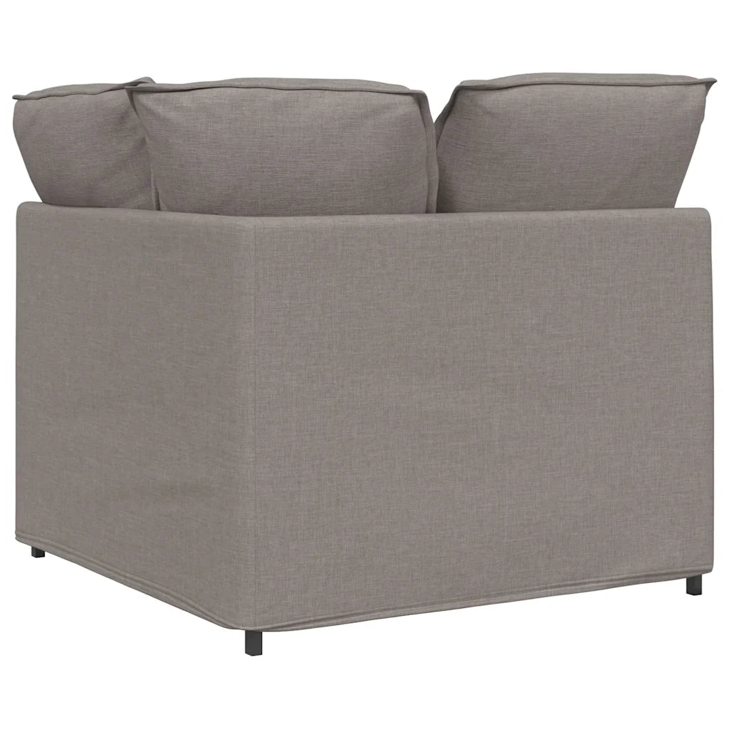 Modulo Angolare Divano Modulare con Cuscini Tortora 100 cm 4104452