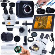 Set Microscopio Professionale Mercury Pro con Telecamera, Supporto Display e Schermo 8" – Alta Qualità Immagine, FullHD