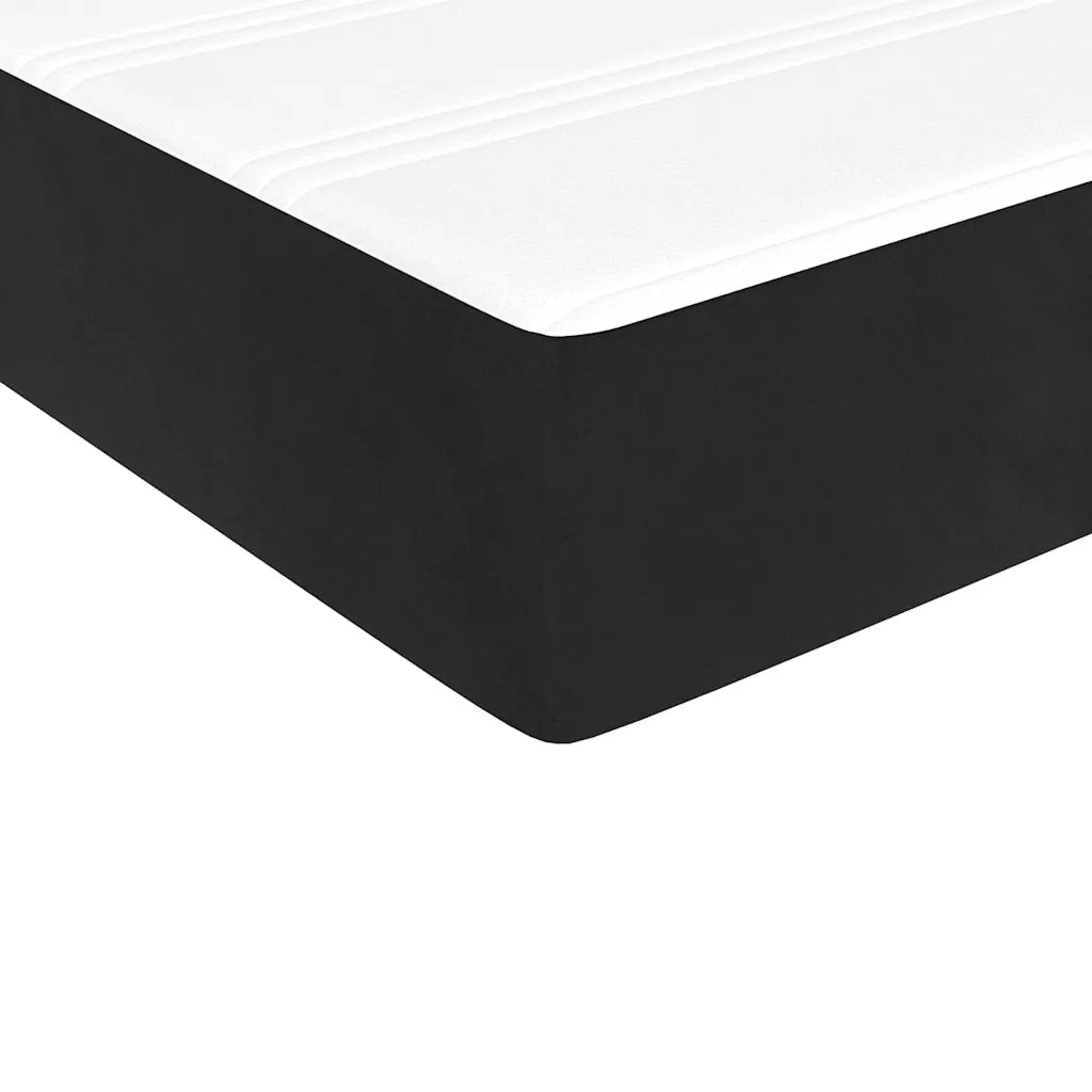 Materasso a Molle per Bambini Rigidità Media Nero 80x160 cm in Velluto 4016548