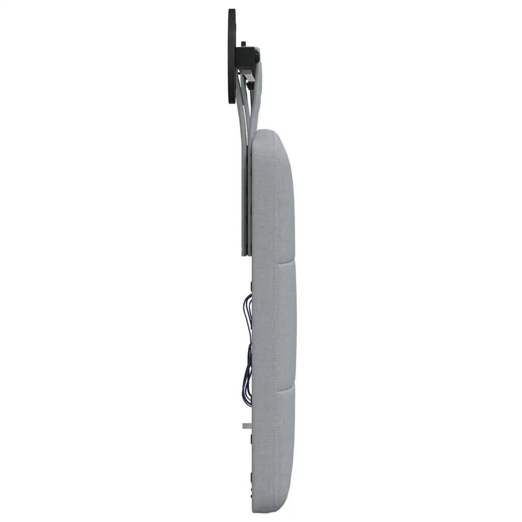 Testiera sospesa Con luce LED Grigio Chiaro Tessuto 3424366