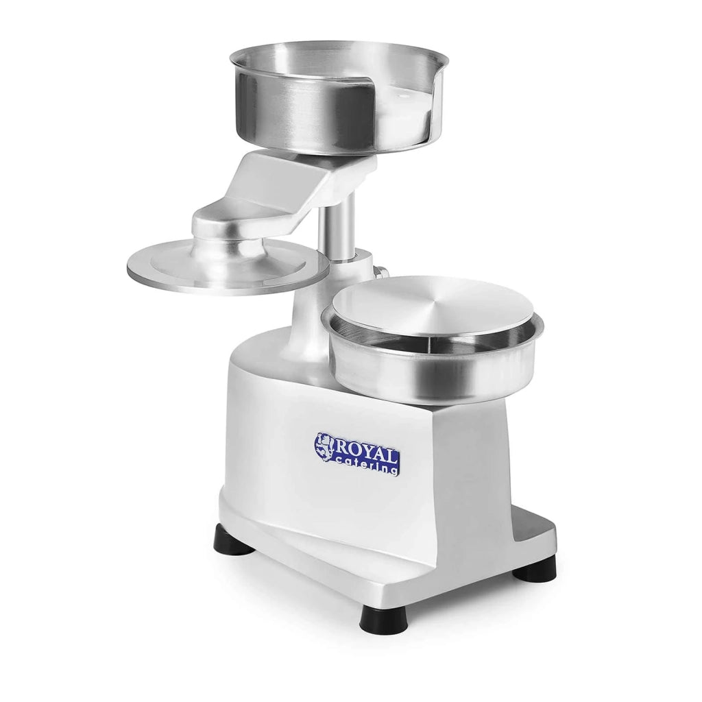 Macchina per hamburger professionale da 130 mm con contenitore in acciaio inox 14_0004980