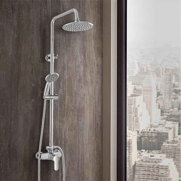 Colonna doccia completa linea Platinum in acciaio cromato con miscelatore e doccetta 5 funzioni Feridras