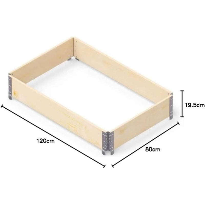 Orto Rialzato in Legno 120×80 cm in Pino FSC, Montaggio Senza Attrezzi in 5 Min Fondo Aperto, Capacità 175L da Giardino Esterno