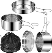 Set di Cucina da Campeggio 4 pezzi - Portatile e Ripiegabile