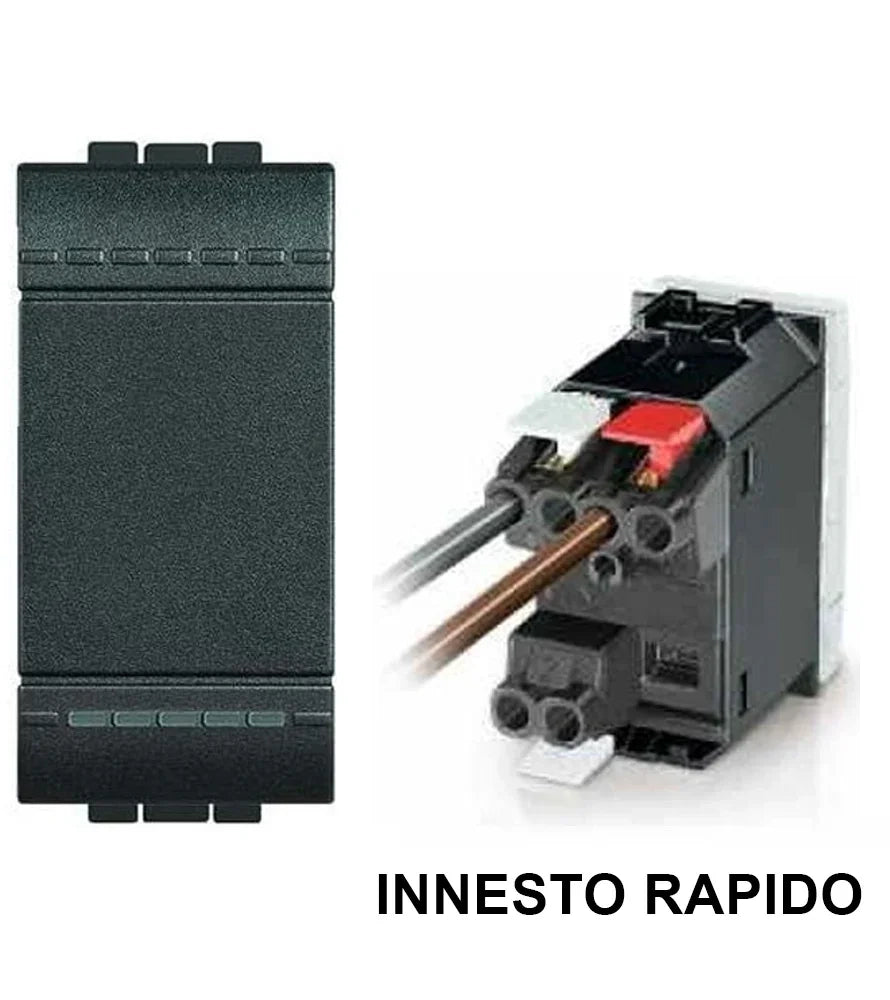 L4005A - pulsante 1P NO 10 A 250 Vac con morsetti automatici