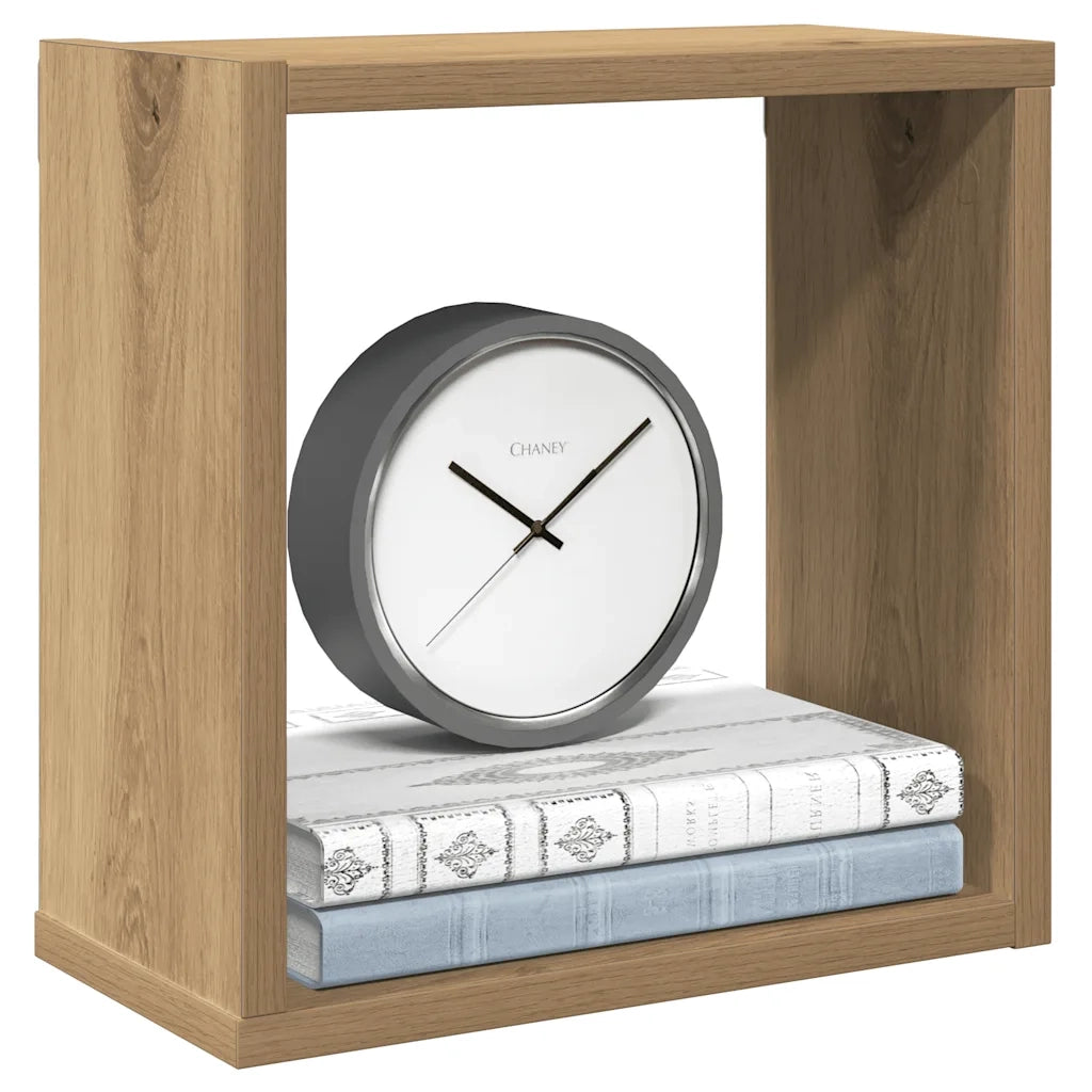 Mensole Parete a Cubo 2 pz Artigianale 30x15x30 cm Truciolato 856579