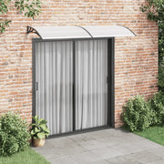 Pensilina per Porta Nera e Trasparente 240x75 cm in PC 144816