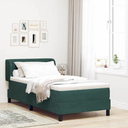 Letto a molle con testiera Verde scuro 90 x 200 cm Velluto 3340319