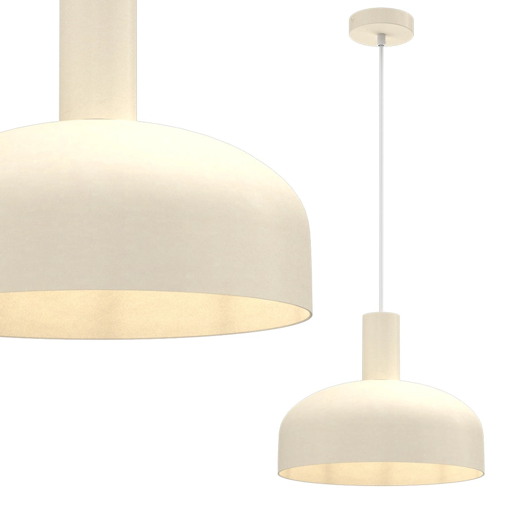 Lampada a sospensione Visby crema Ø30cm E27 Milagro