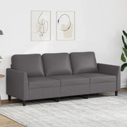 Divano a 3 Posti Grigio 180 cm in Similpelle 359340