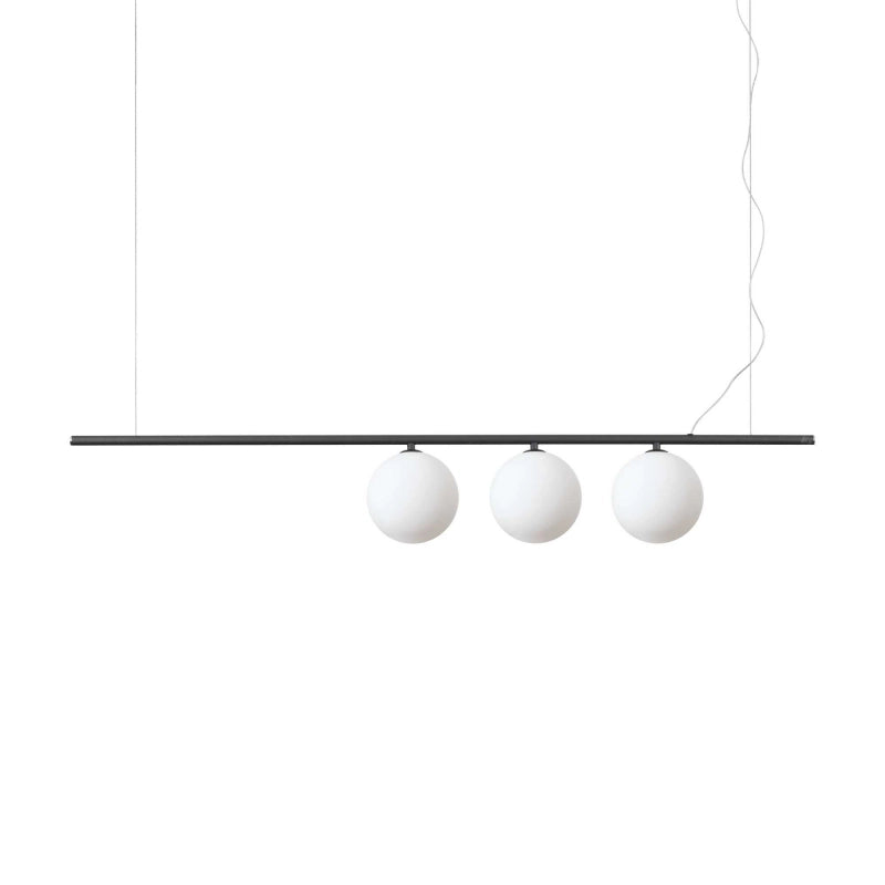 Lampada A Sospensione Perline Sp3 Nero Ideal-Lux