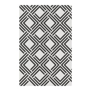 Tappeto vinilico di alta qualità geometrica nera 120x180