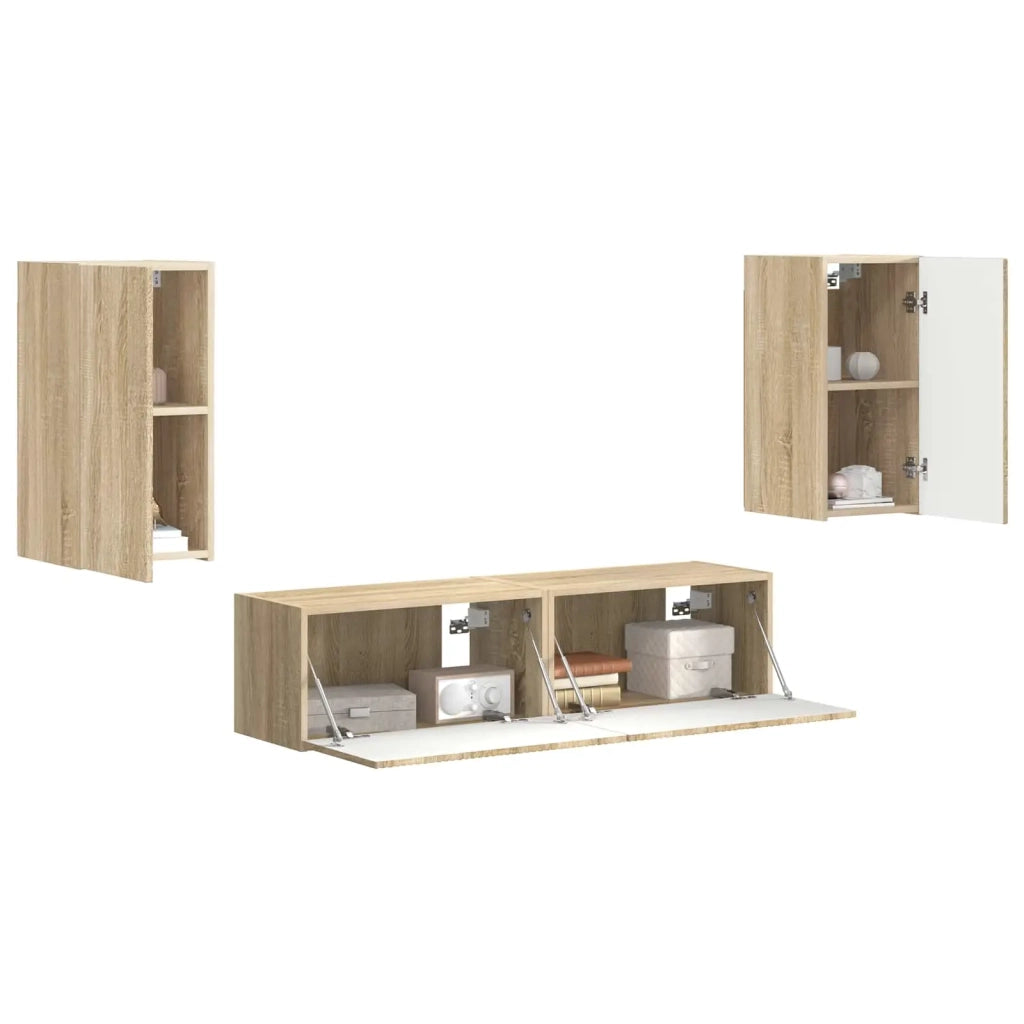 Set mobile TV 4 pcs Rovere Sonoma Legno multistrato