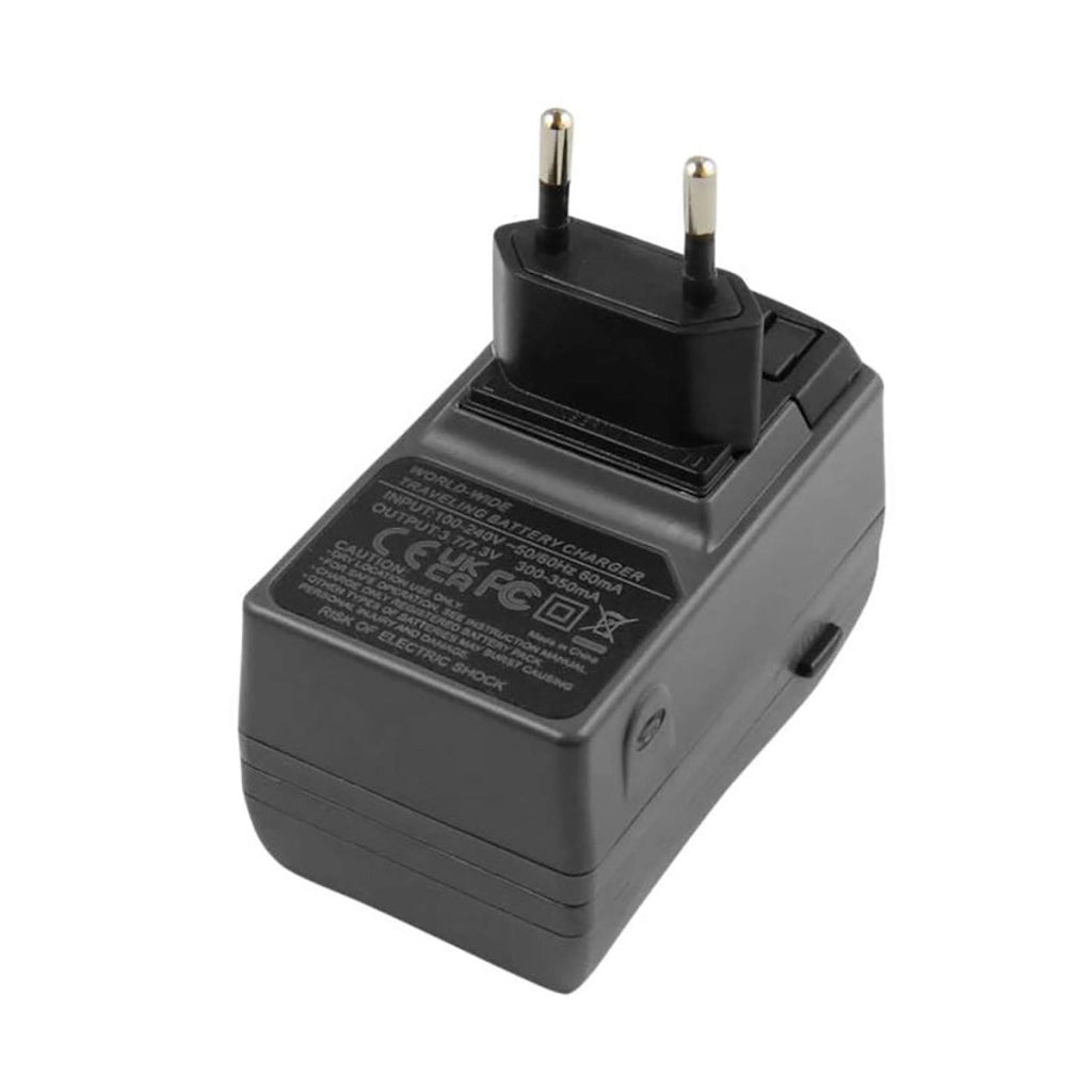 Caricabatterie CR123 con 2 batterie incluse compatibile con Canon / Kodak / Nikon Nero Avizar