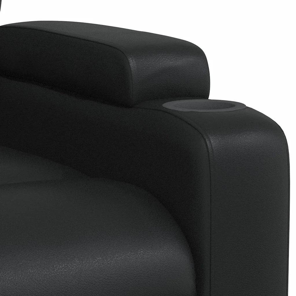 Poltrona | Sedia Relax Reclinabile Nera in Similpelle