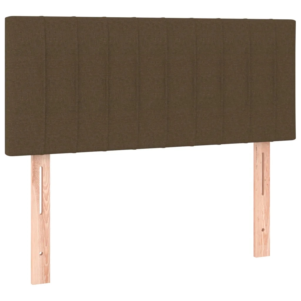 Giroletto a Molle con Materasso Marrone Scuro 120x200cm Tessuto