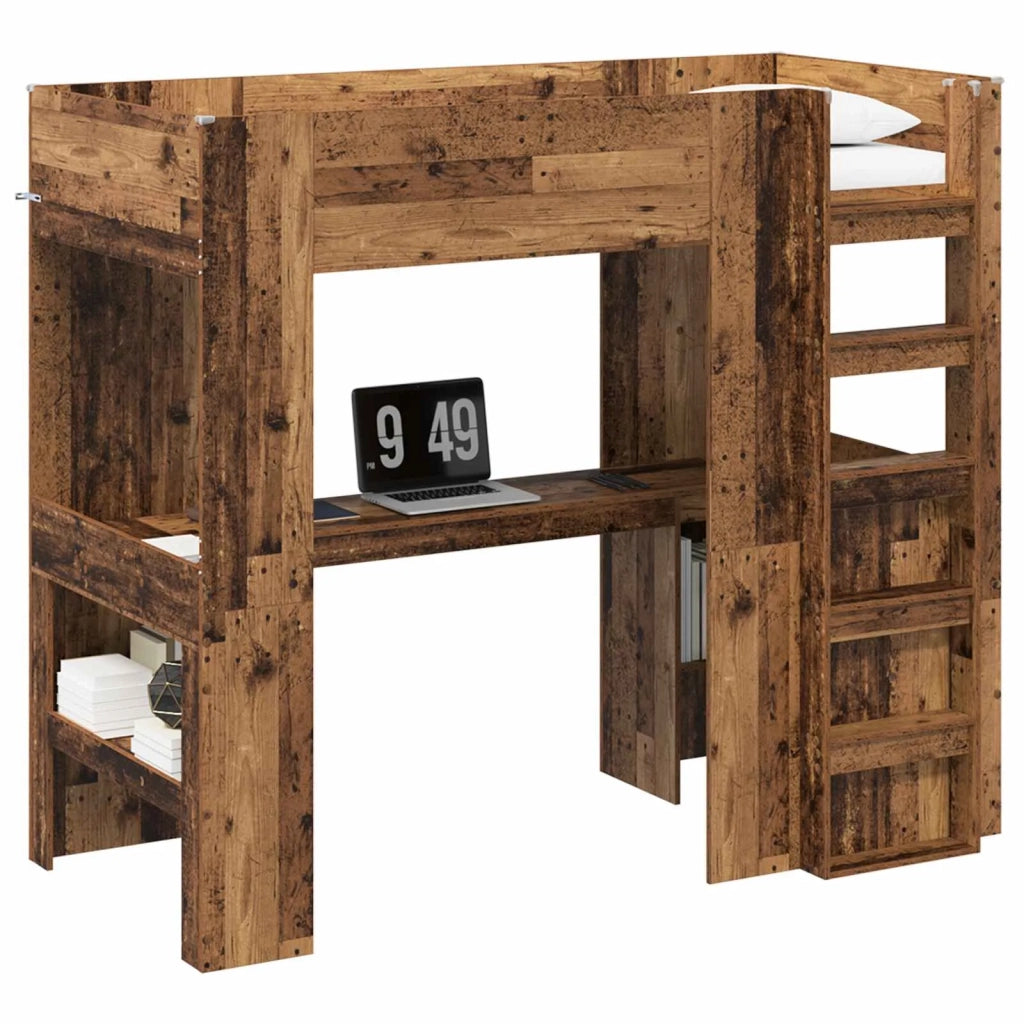 Struttura letto a castello con scrivania Legno vecchio 3410465