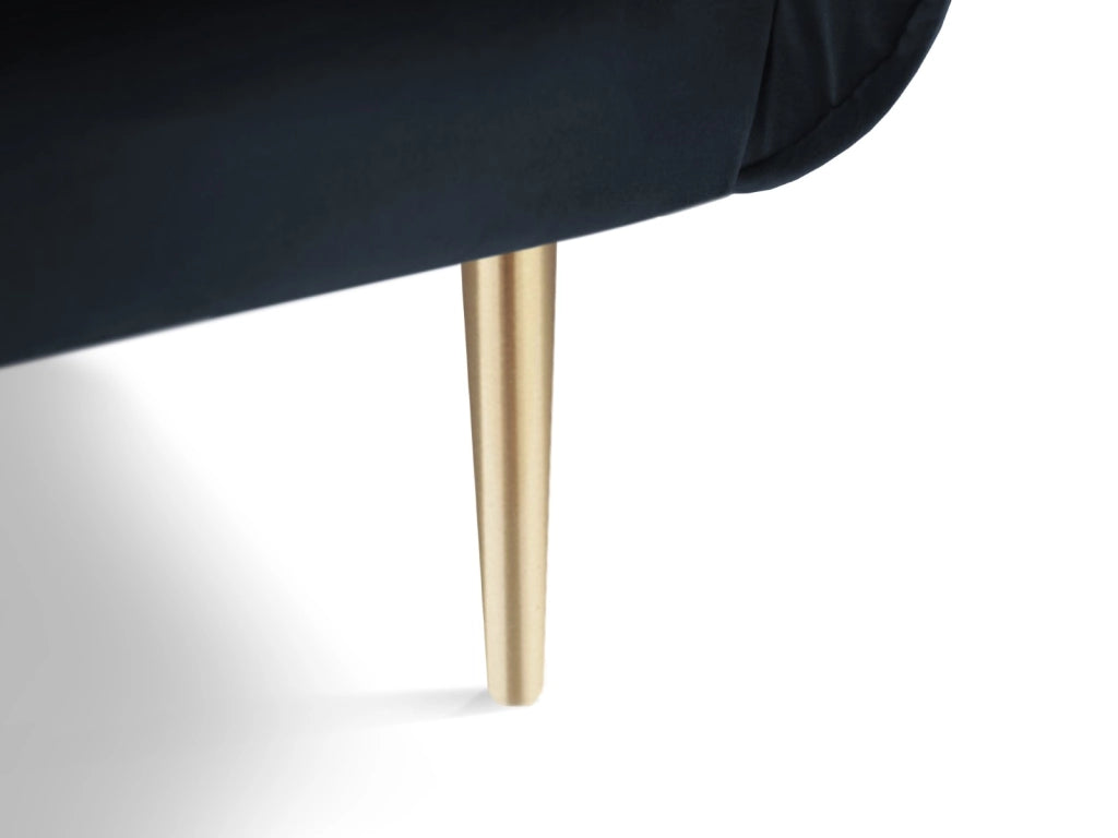 Cosmopolitan Design - Poltrona "Vienna" in velluto blu scuro 