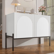 SIDEBOARD a 2 ante 100x40x75 cm in pannello di legno bianco
