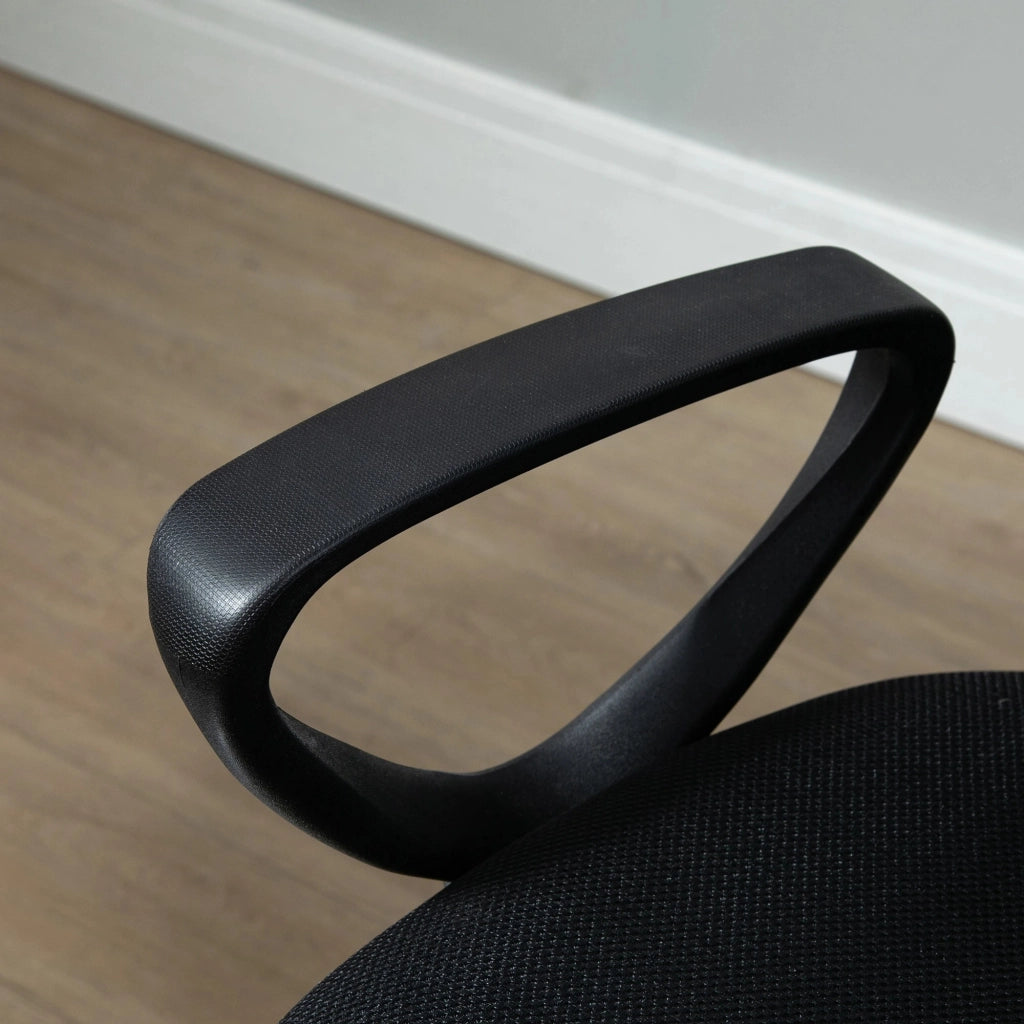 Sedia da ufficio girevole regolabile con poggiapiedi, schienale ergonomico, in plastica Nero
