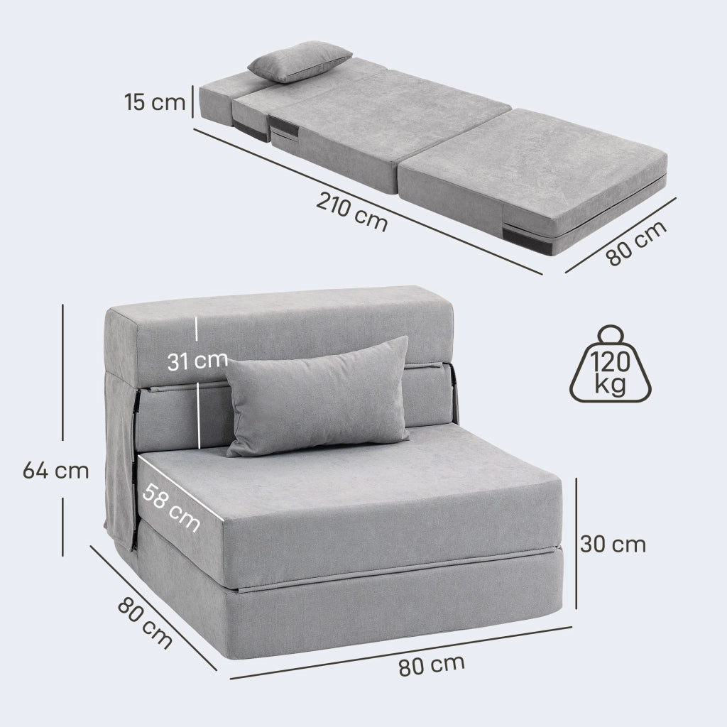 Divano letto ¨C Minimal ¨C tessuto chiaro