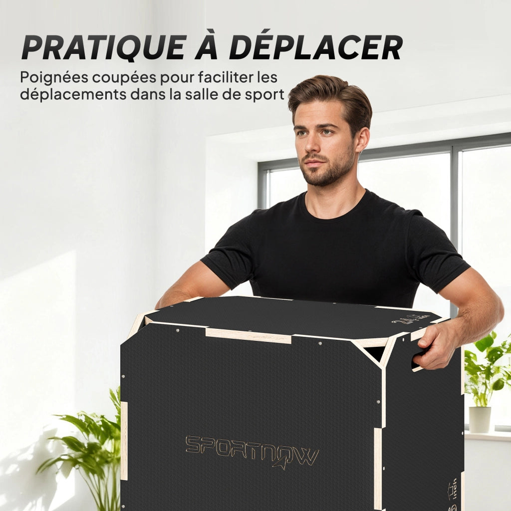 Box per allenamento 3 in 1 ¨C Minimal ¨C Legno, nero