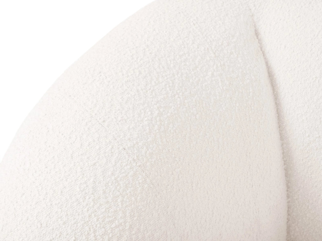 Cosmopolitan Design - Divano "Essen" 3 posti in bouclé bianco 