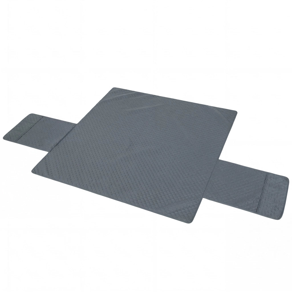 Copridivano 3 Posti Impermeabile Antiscivolo con Tasche ¨C Minimal ¨C Grigio