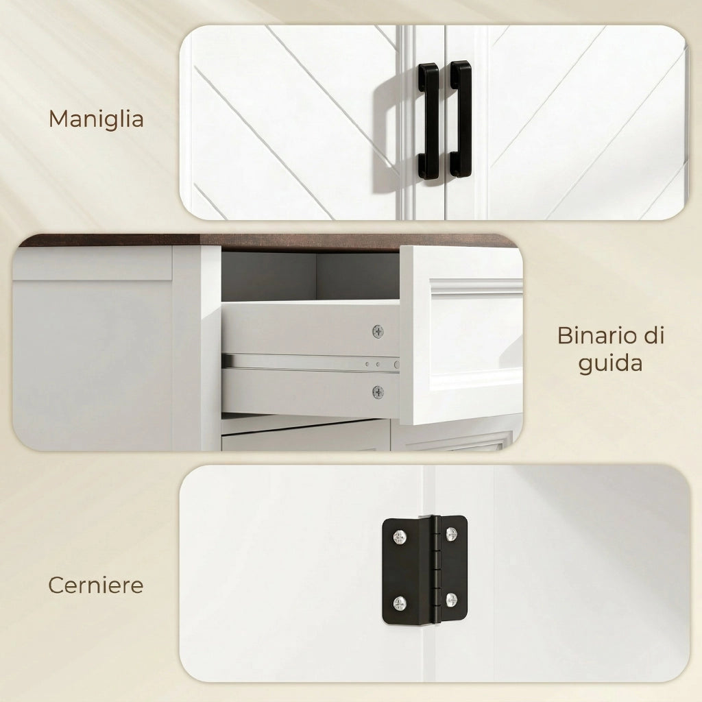 Credenza Moderna Rustico ¨C Xylo ¨C 2 Ante con Ripiano Regolabile