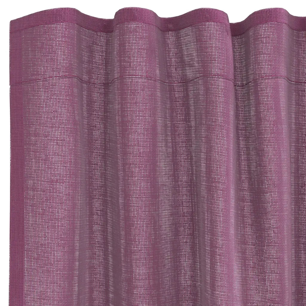 Tende in Voile con Tasche per Aste 2 pz Viola
