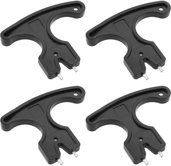 Strumento per rimuovere le punte in acciaio inossidabile - 4 punte nere - Ergonomico - Peso leggero - Spikesleutel