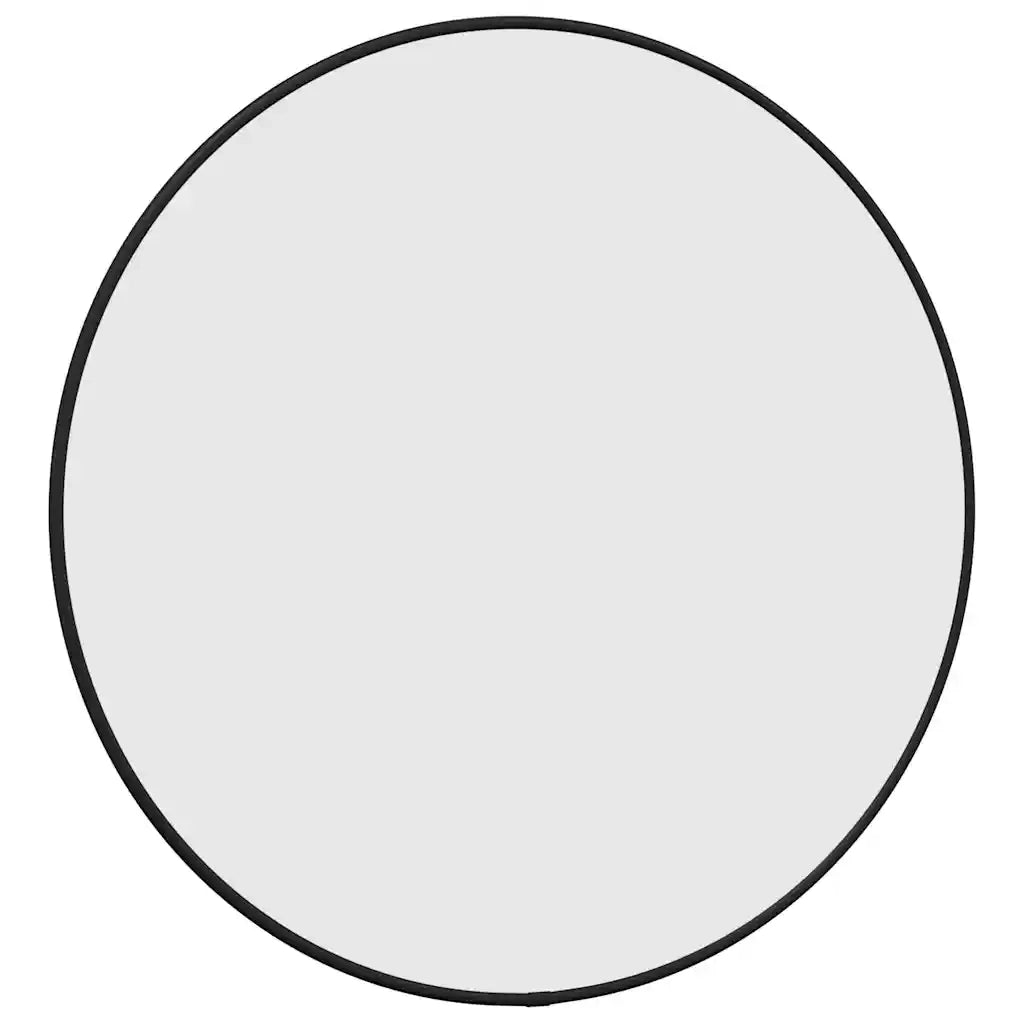 Specchio da Parete Nero Ø 50 cm Rotondo 348186