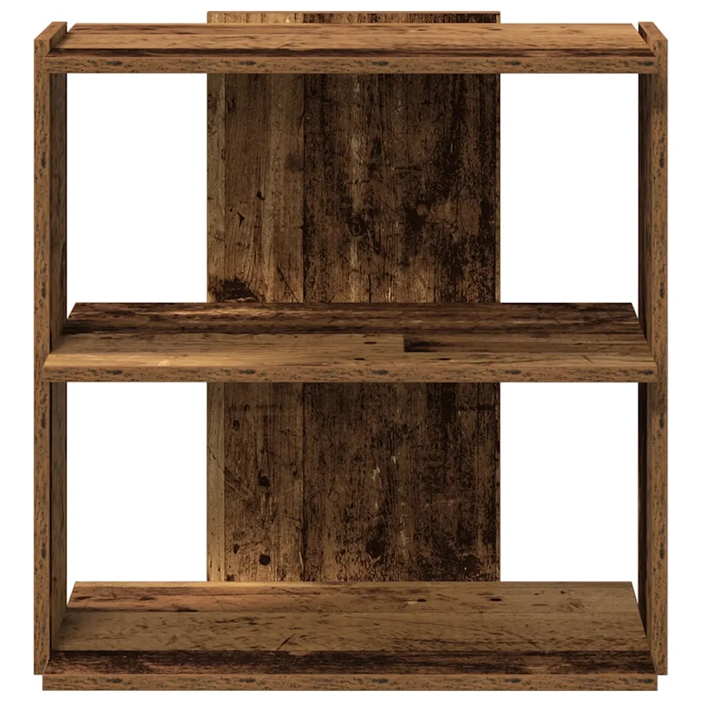 Libreria a 3 Ripiani Legno Vecchio 60x30x60cm Legno Multistrato 860254