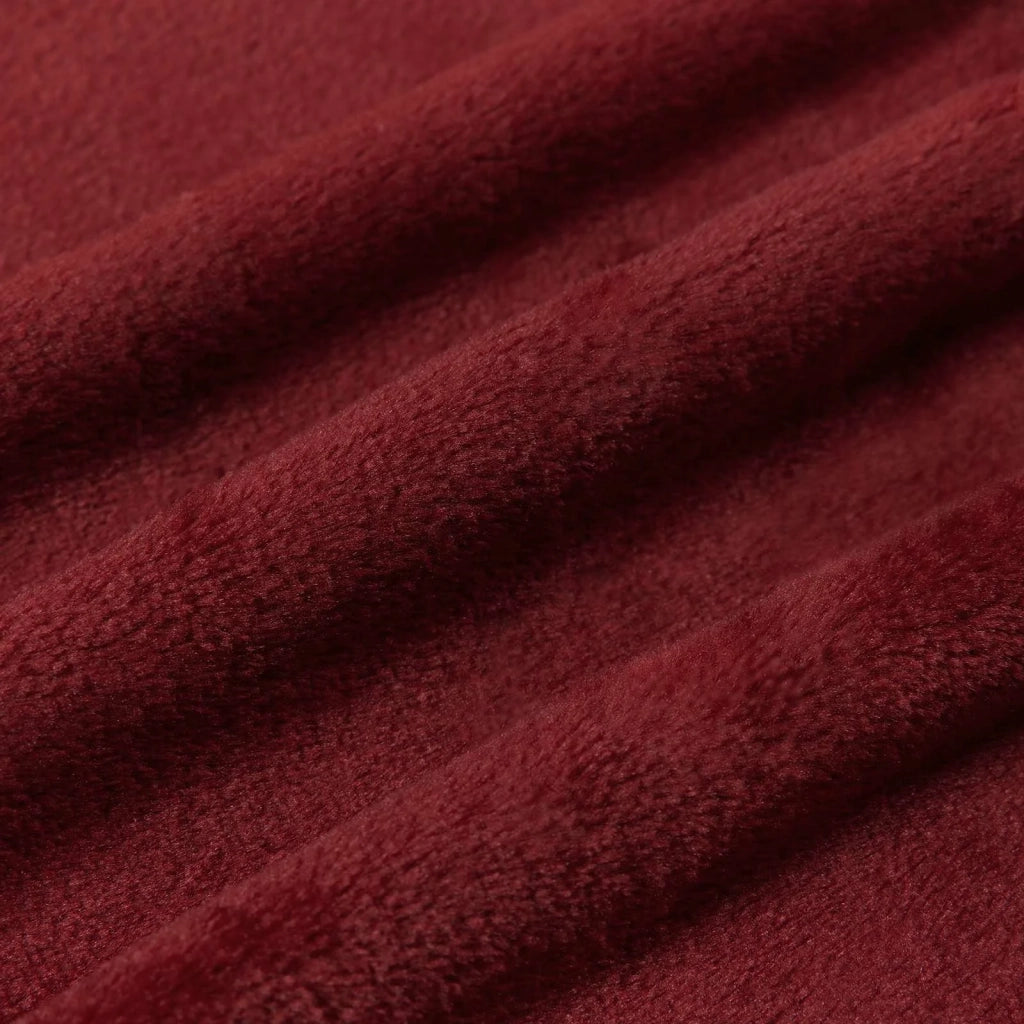 Coperte da Pile 6 pz Rosso Bordeaux 150 x 200 cm Panno