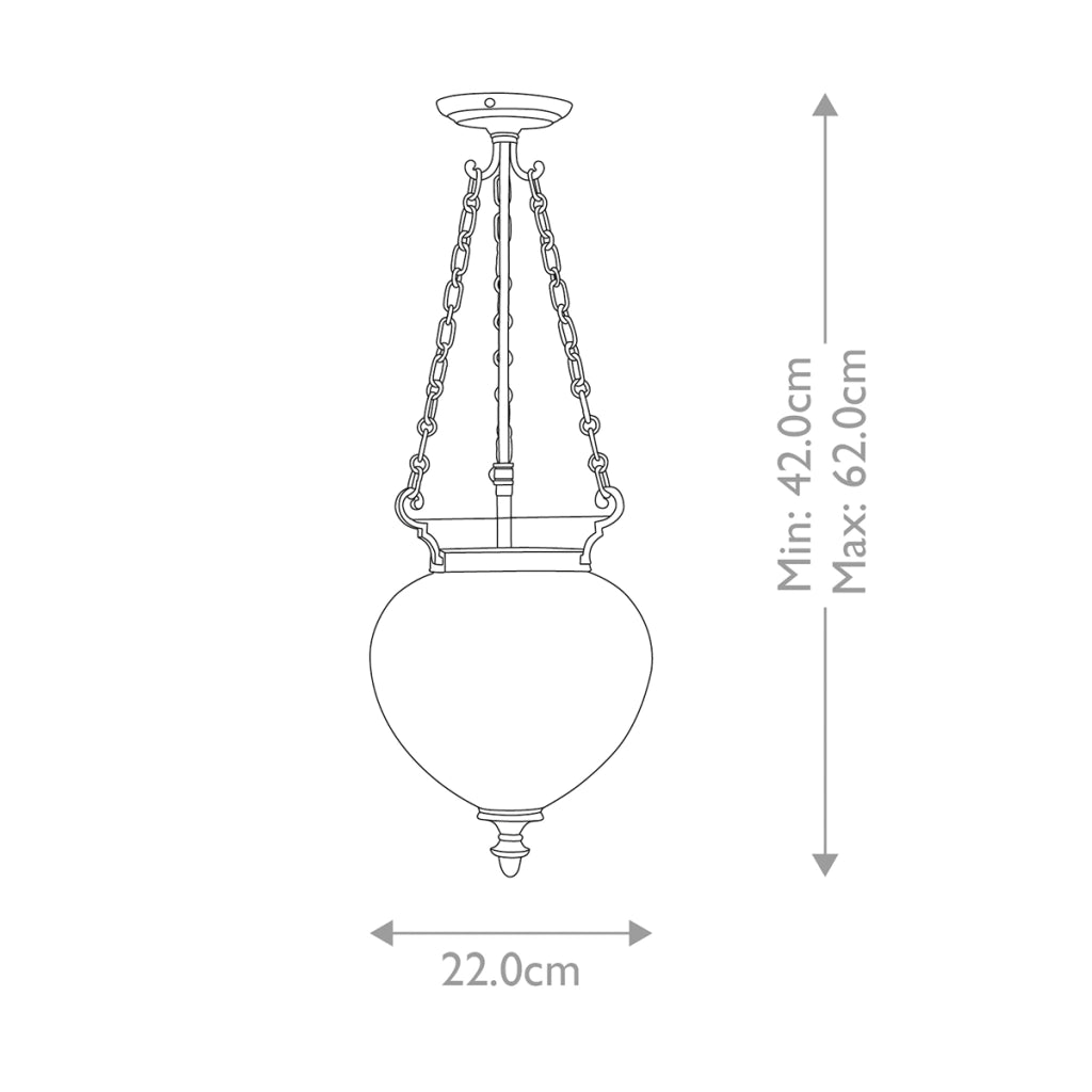 Lampada a sospensione Finsbury Park nichel 3xE14 Elstead
