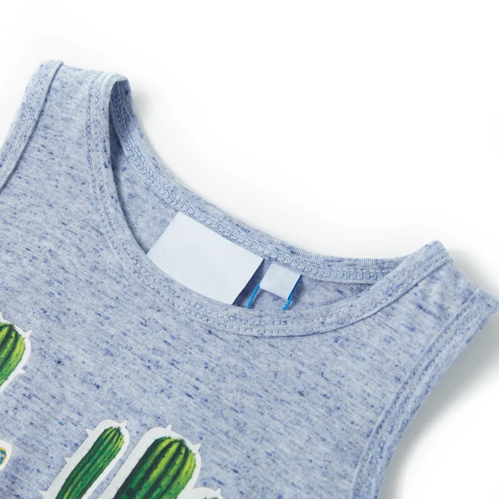 Canotta da Bambino Blu M¨¦lange 116
