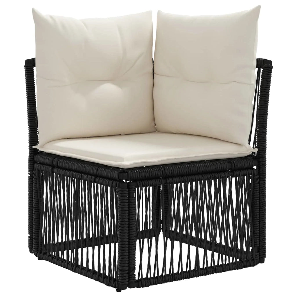 Set Divano da Giardino 7 pz Nero polyrattan 3434839